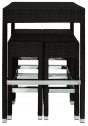 Комплект плетеной барной мебели Rossanese Sets алюминий, искусственный ротанг черный Фото 1
