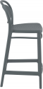Стул пластиковый полубарный Siesta Contract Marcel Bar 65 стеклопластик темно-серый Фото 8