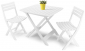 Комплект пластиковой мебели GARDEN RATTAN Camping Set полипропилен белый Фото 1