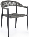 Кресло металлическое плетеное Garden Relax Jandia алюминий, роуп антрацит, серый Фото 3