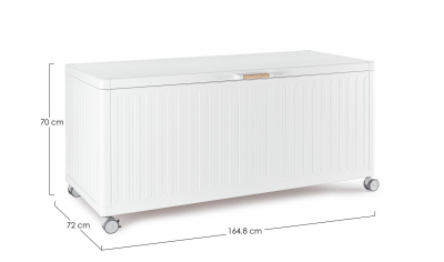 Сундук металлический Garden Relax Ocean M алюминий, сталь белый Фото 2