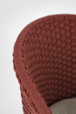 Кресло плетеное барное с подушкой Garden Relax Coachella тик, роуп, олефин натуральный, алый Фото 9