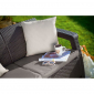 Диван пластиковый Keter Corfu Love Seat пластик с имитацией плетения коричневый Фото 6