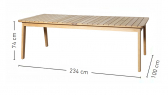 Стол деревянный обеденный OASIQ Skagen тик Фото 2