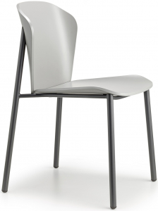 Стул деревянный Scab Design Finn Metal Wood сталь, ясень антрацит, белый ясень Фото 1