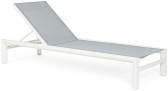 Шезлонг-лежак текстиленовый Garden Relax Skipper алюминий, текстилен белый Фото 1