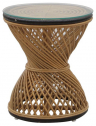 Столик кофейный Giardino Di Legno Alice натуральный ротанг, стекло Фото 1