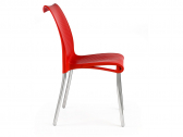 Стул пластиковый Nardi пластик, хромированная сталь красный Фото 2