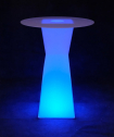 Стол пластиковый коктейльный светящийся LED Prismo полиэтилен белый Фото 7