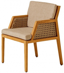 Кресло деревянное плетеное с подушками-thumbs-Фото1