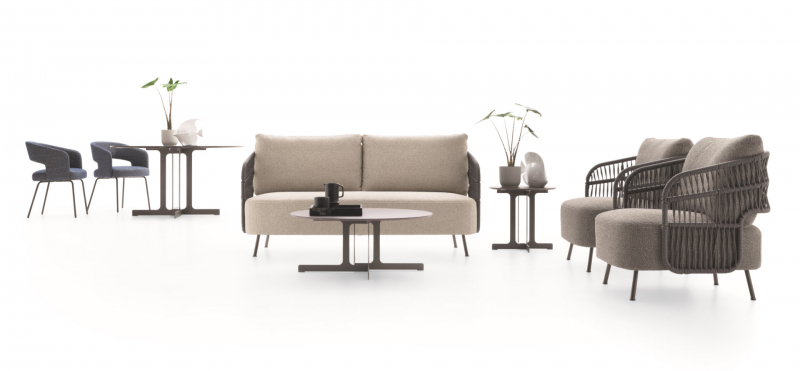 Кресло плетеное с обивкой 356 Outdoor Woven