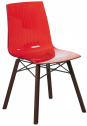Стул прозрачный PAPATYA X-Treme-S Wox Iroko ироко, поликарбонат натуральный, красный Фото 1