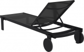 Шезлонг-лежак металлический Siesta Contract Casablanca стеклопластик, алюминий, текстилен черный Фото 8