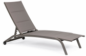 Шезлонг-лежак металлический Garden Relax Cleopas алюминий, текстилен тортора Фото 1