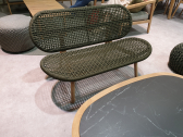 Диван плетеный двухместный Jati & Kebon Skate тик, полиолефин натуральный, хаки Фото 10