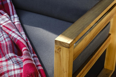 Комплект деревянной мебели JOYGARDEN Booka акация, олефин натуральный, темно-серый Фото 7