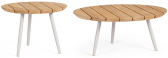 Комплект кофейных столиков Garden Relax Talaia сталь, тик морозный, натуральный Фото 1