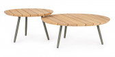 Комплект кофейных столиков Garden Relax Ivissa сталь, тик зеленый, натуральный Фото 2