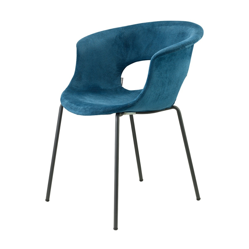 Кресло с обивкой Miss B Pop coated steel frame