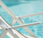 Кресло-шезлонг текстиленовое складное Magnani Sdraio алюминий, текстилен серебристый, серо-коричневый Фото 16
