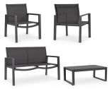 Комплект металлической лаунж мебели Garden Relax Kallen алюминий, текстилен антрацит Фото 4