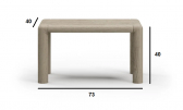Столик кофейный деревянный SNOC Caleo Ash M тик пепельный Фото 2