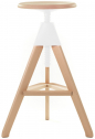 Табурет барный деревянный Magis Tom массив бука, полипропилен, стекловолокно натуральный, белый Фото 1