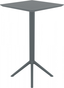 Комплект пластиковых барных складных столов Siesta Contract Sky Folding Bar Table 60 Set 4 сталь, пластик темно-серый Фото 6