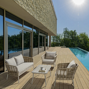 Комплект плетеной мебели Garden Relax Zita алюминий/искусственный ротанг бежевый/серый Фото 5