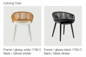 Кресло пластиковое Magis Cyborg Club поликарбонат, натуральный ротанг черный Фото 4