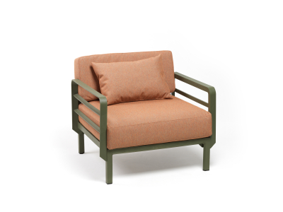 Кресло пластиковое с подушками Nardi Maximo Poltrona EXTRA_Atelier стеклопластик, акрил кактус, Sunset Copper Фото 6