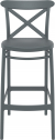 Стул пластиковый барный Siesta Contract Cross Bar 75 стеклопластик темно-серый Фото 7