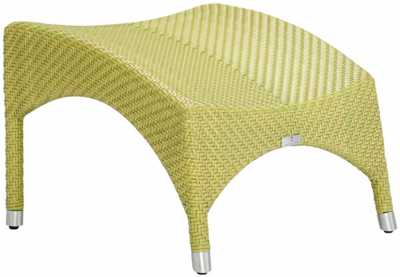 Подставка для ног плетеная JANUS et Cie Amari алюминий, искусственный ротанг бамбуковый зеленый Фото 1