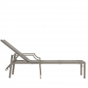Шезлонг-лежак металлический с матрасом JANUS et Cie Fiore алюминий, поливинил, акрил ртутный, платиновый Фото 6