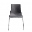 Стул с обивкой Scab Design Zebra Pop 4 legs  сталь, поликарбонат, ткань хром, серый Фото 4