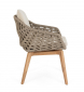 Кресло плетеное с подушками Garden Relax Tamires тик, алюминий, роуп, олефин натуральный, бежевый Фото 3