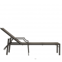 Шезлонг-лежак металлический JANUS et Cie Fiore алюминий, поливинил бронзовый, тортора Фото 5