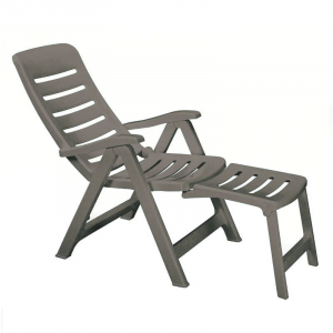 Шезлонг-лежак пластиковый SCAB GIARDINO Quintilla with Extension Armchair пластик тортора Фото 1
