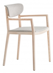 Кресло деревянное с мягкой обивкой-thumbs-Фото1