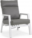 Кресло металлическое с подушками Garden Relax Kledi алюминий, текстилен, олефин белый, серый Фото 1