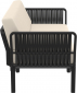 Диван пластиковый двухместный с подушками Siesta Contract Portofino Lounge стеклопластик, полипропилен, полиэстер черный, бежевый Фото 8