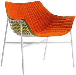 Лаунж-кресло металлическое с подушкой-thumbs-Фото1