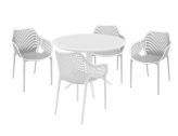 Комплект пластиковой мебели Siesta Contract Sky Ø105 Air XL сталь, стеклопластик белый Фото 2