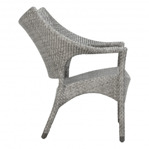 Кресло лаунж плетеное JANUS et Cie Amari алюминий, искусственный ротанг дымчатый Фото 6