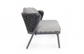 Диван двухместный с подушками Garden Relax Harlow алюминий, роуп, олефин антрацит, серый Фото 5