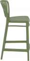 Стул пластиковый полубарный Siesta Contract Portofino стеклопластик, полипропилен оливковый Фото 6