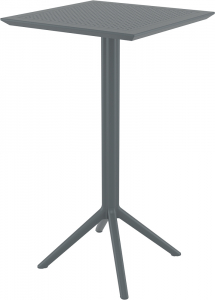Комплект пластиковых барных складных столов Siesta Contract Sky Folding Bar Table 60 Set 4 сталь, пластик темно-серый Фото 7