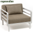 Кресло пластиковое с подушками Nardi Maximo Poltrona EXTRA_Atelier стеклопластик, Sunbrella гипс, Savane Chameleon Фото 2