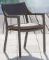 Кресло плетеное с подушкой Skyline Design Plank алюминий, искусственный ротанг, sunbrella мокка, бежевый Фото 1