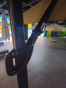 Зонт профессиональный 3х3 м THEUMBRELA SEMSIYE EVI Banana Plus Premier алюминий, акрил черный, натуральный Фото 20